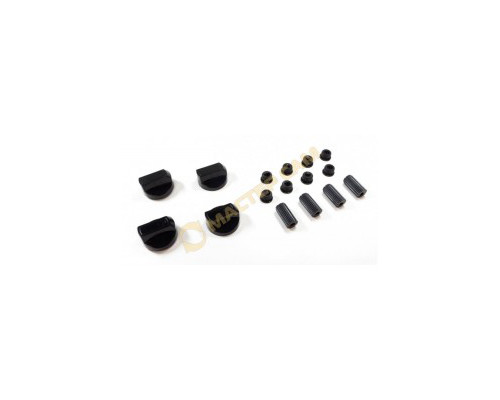 Комплект ручек для плит (4шт) черный цвет COK758UN