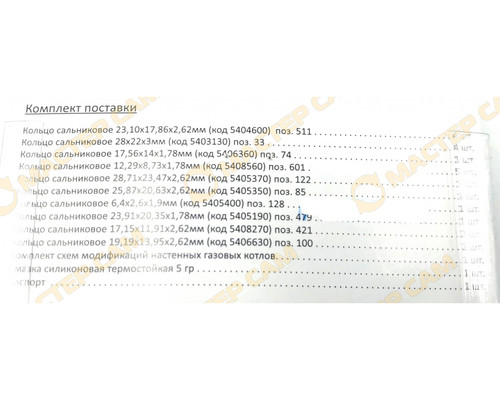 Ремкомплект настенного котла 
